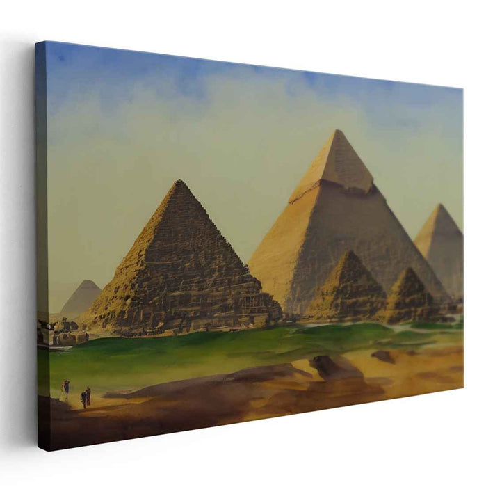 Archaeological Skies: Ancient Wonders Under a Blue Sky