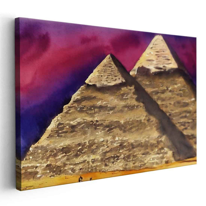 Aqua Symphony Brilliance: Watercolor Splendor Against a Dazzling Sky