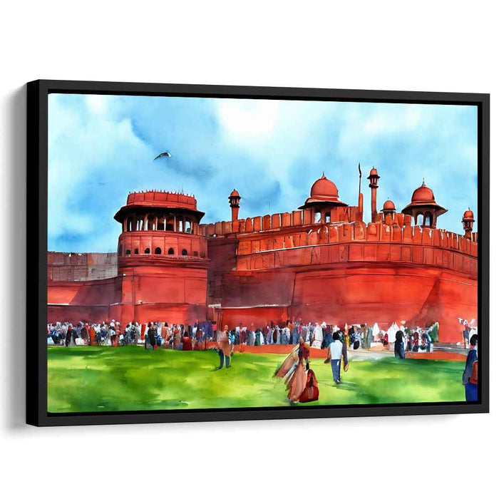 Watercolor Red Fort #101