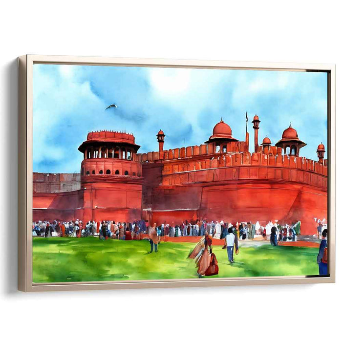 Watercolor Red Fort #101