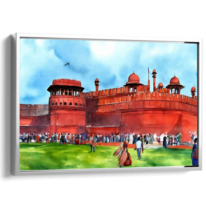 Watercolor Red Fort #101