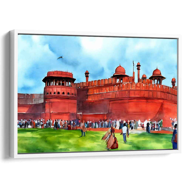 Watercolor Red Fort #101