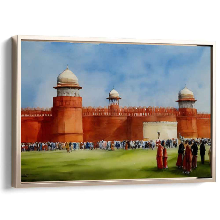 Watercolor Red Fort #109