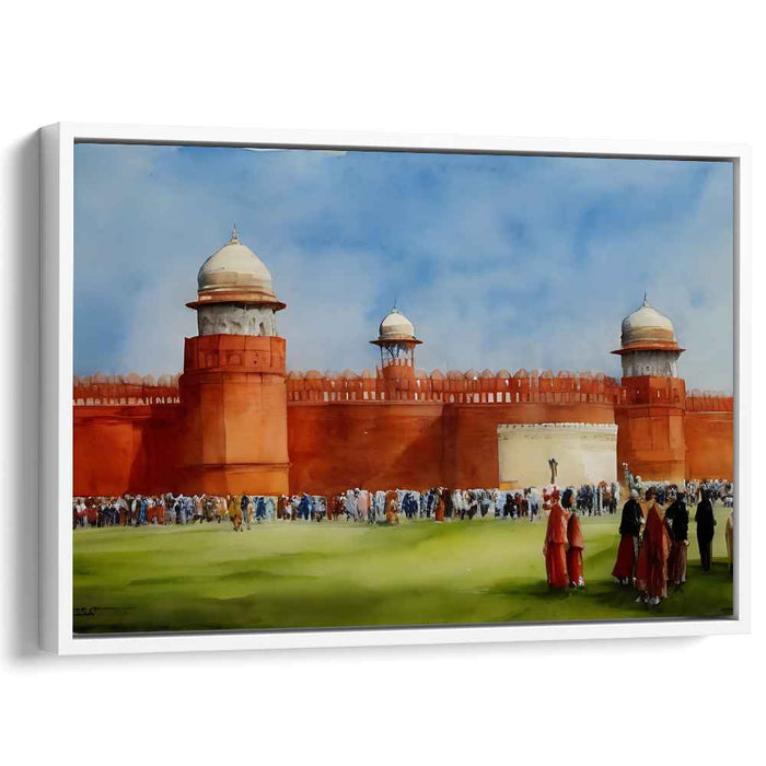 Watercolor Red Fort #109