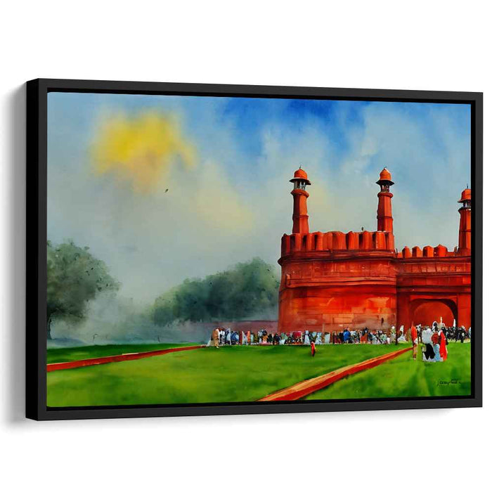 Watercolor Red Fort #110