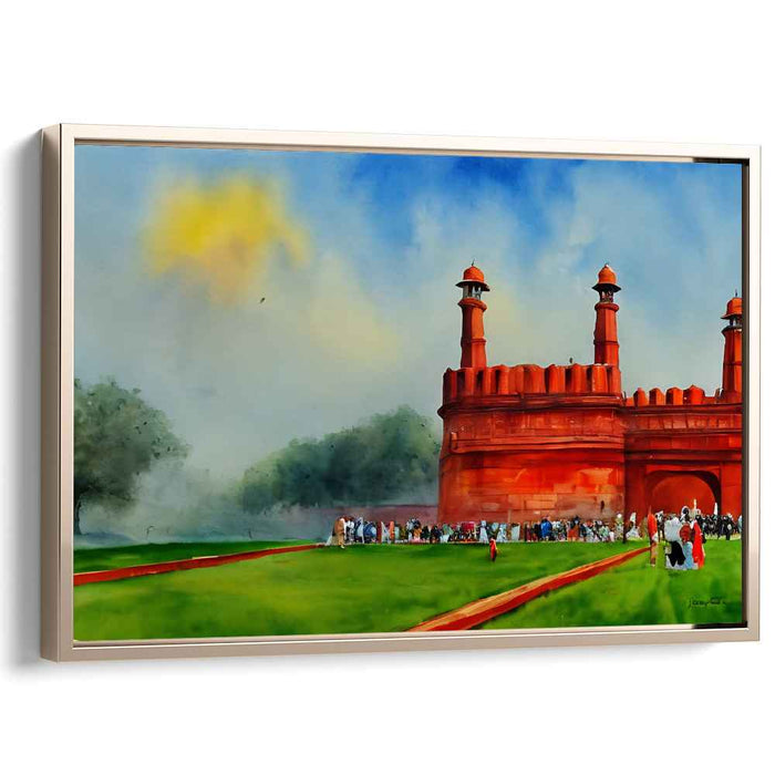 Watercolor Red Fort #110