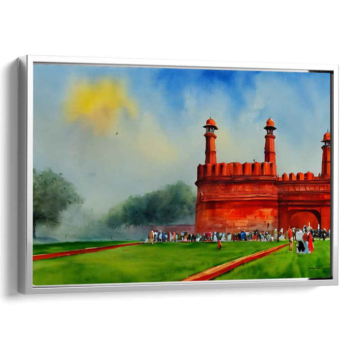 Watercolor Red Fort #110