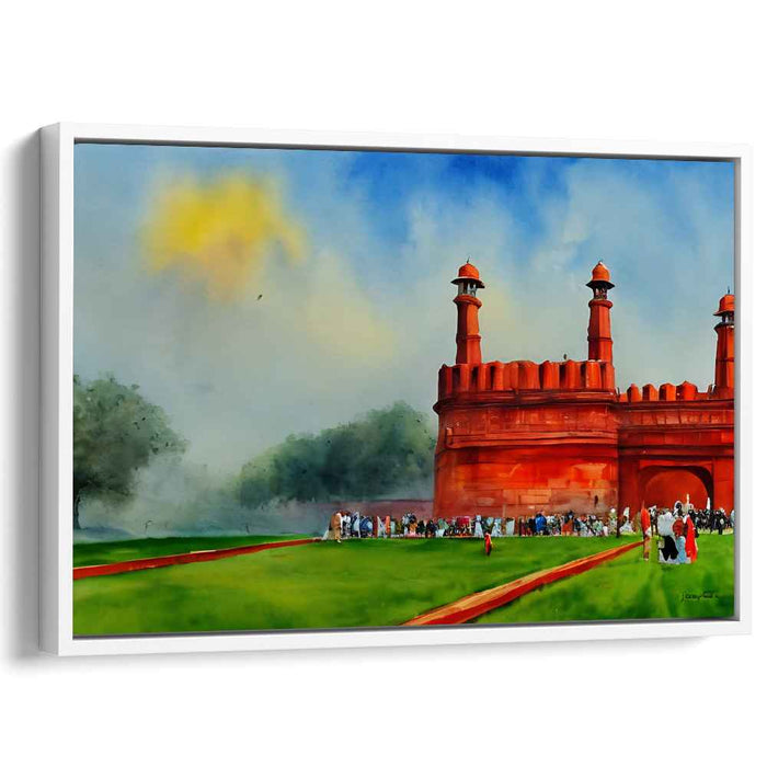 Watercolor Red Fort #110