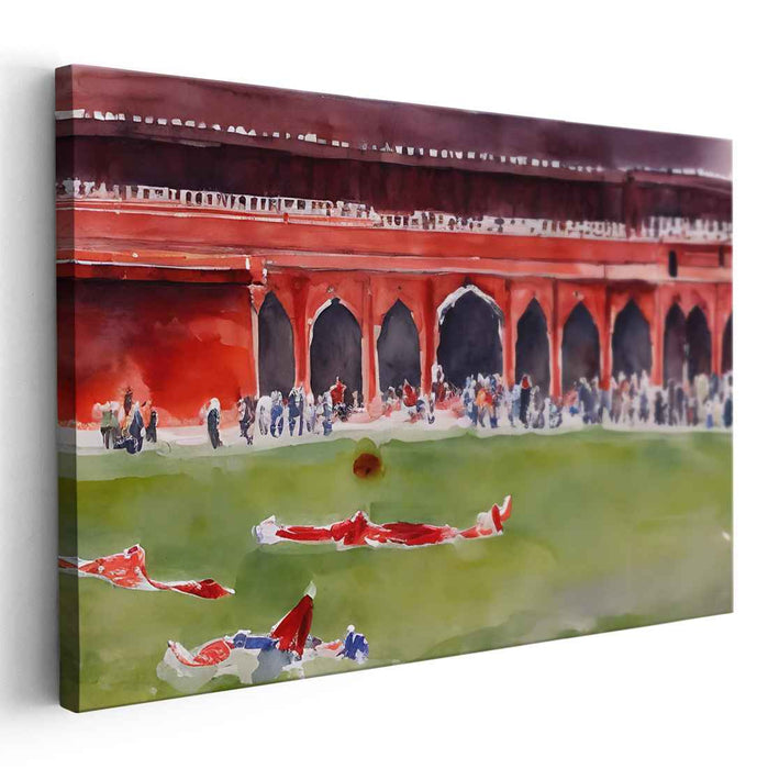 Watercolor Red Fort #112
