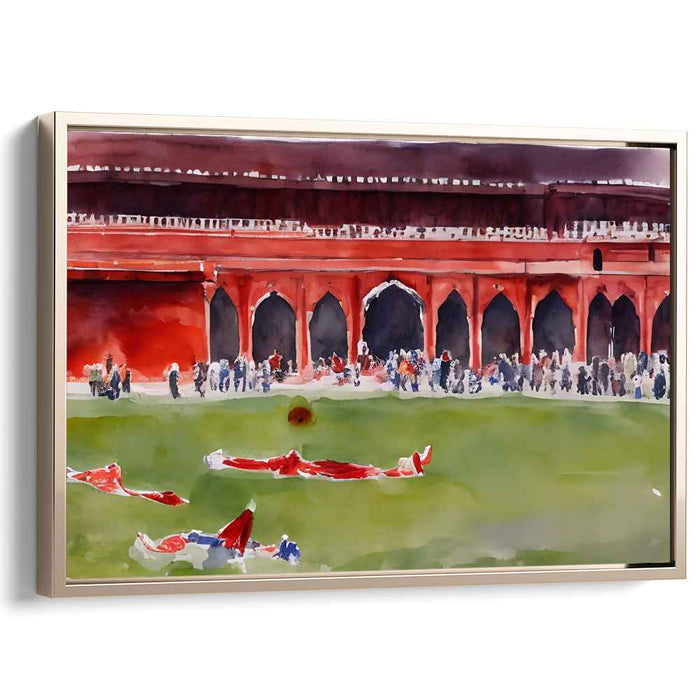 Watercolor Red Fort #112