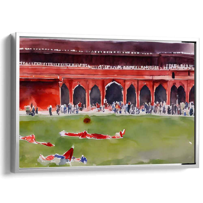 Watercolor Red Fort #112