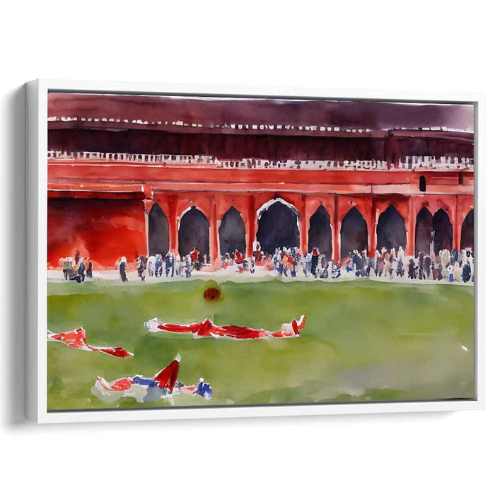 Watercolor Red Fort #112