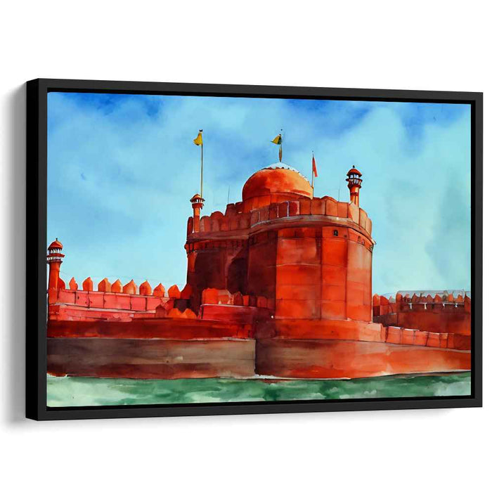 Pastel Memories: Historical Watercolor Landscape Canvas Art