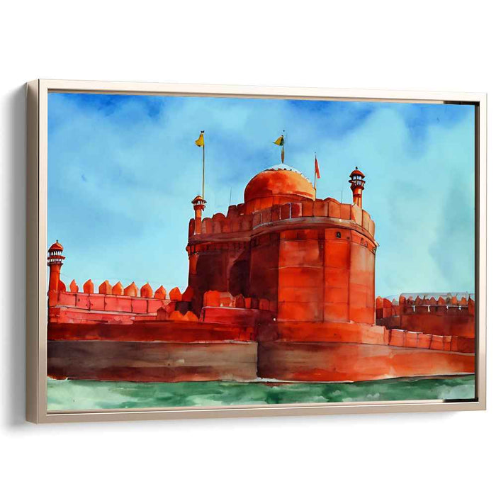 Pastel Memories: Historical Watercolor Landscape Canvas Art