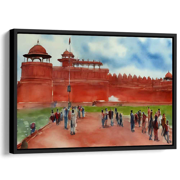Watercolor Red Fort #118