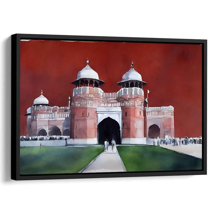 Architectural Splendor Skies: Architectural Splendor Under Crimson Skies