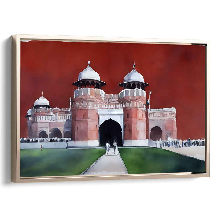 Architectural Splendor Skies: Architectural Splendor Under Crimson Skies