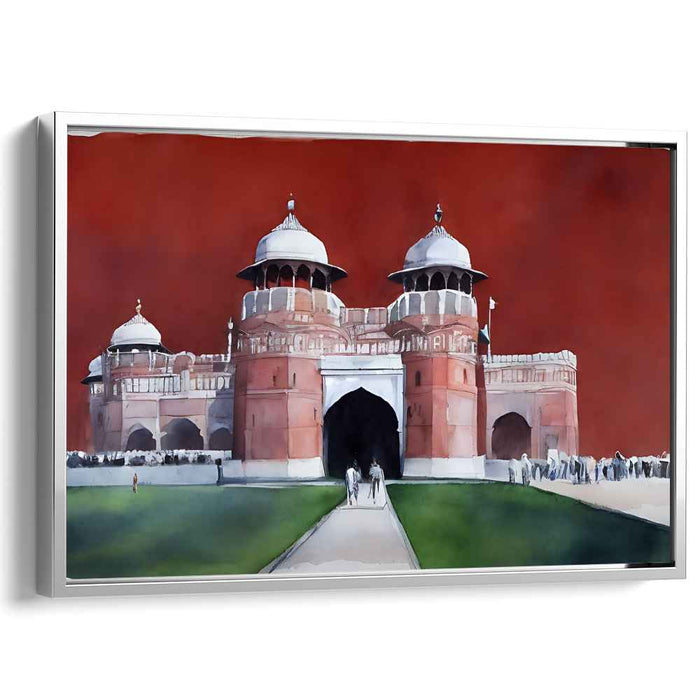 Architectural Splendor Skies: Architectural Splendor Under Crimson Skies