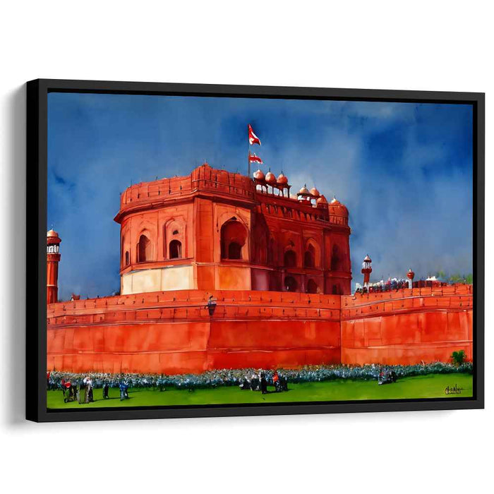 Watercolor Red Fort #125