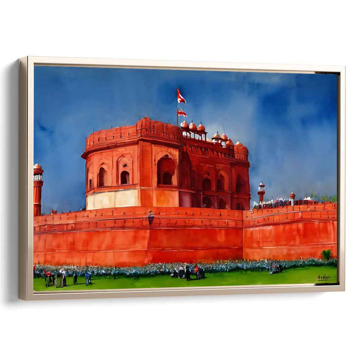 Watercolor Red Fort #125