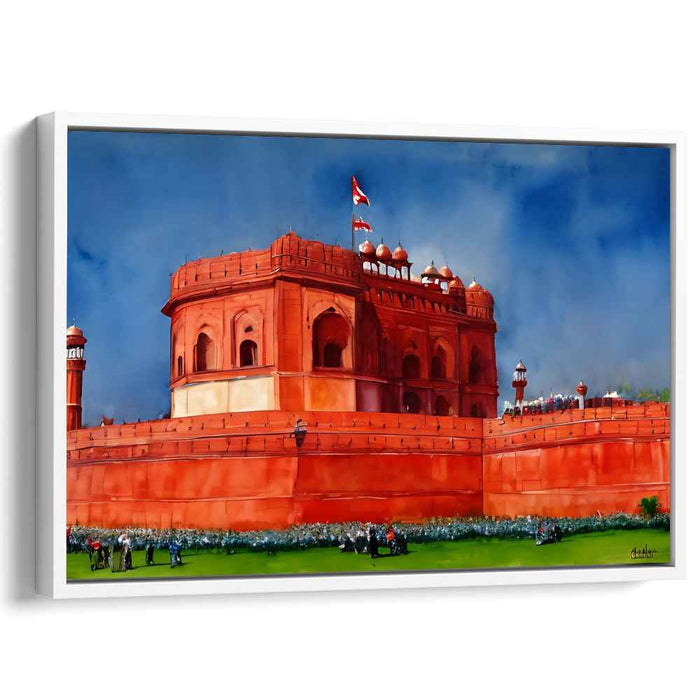 Watercolor Red Fort #125