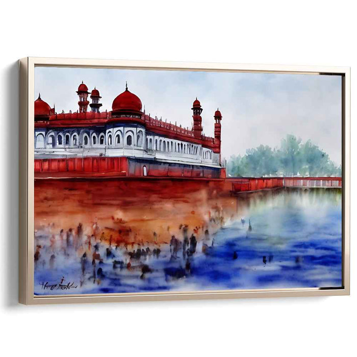 Watercolor Red Fort #128