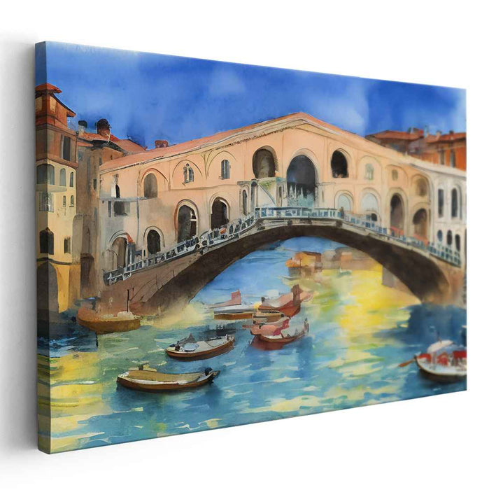 Watercolor Rialto Bridge #104