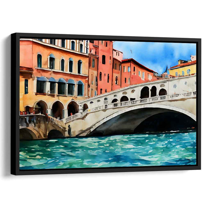 Venetian Daydream: Watercolor of Rialto Bridge and Grand Canal