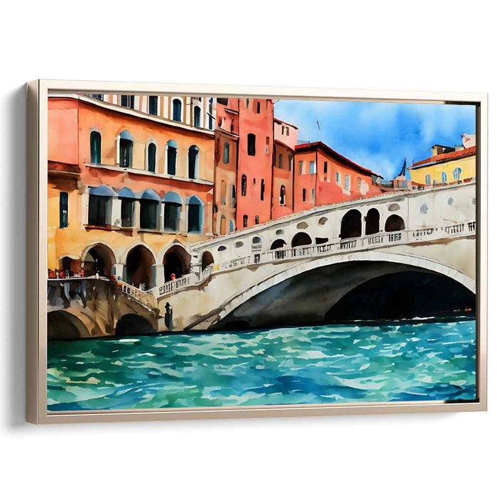 Venetian Daydream: Watercolor of Rialto Bridge and Grand Canal