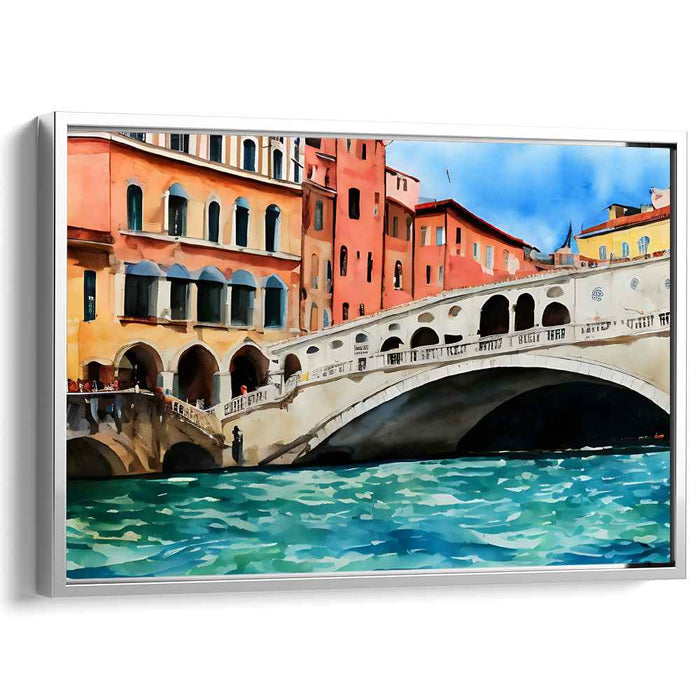 Venetian Daydream: Watercolor of Rialto Bridge and Grand Canal