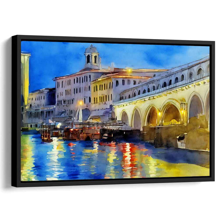 Pebble Pathways: Serene European Cityscape Watercolor Painting