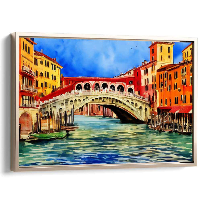 Venetian Vibes: Captivating Rialto Bridge Canvas Art Print