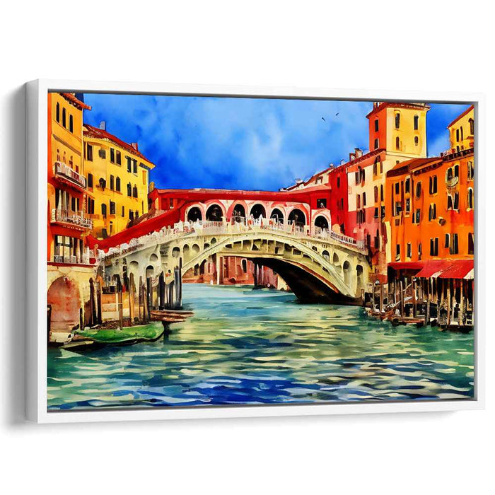 Venetian Vibes: Captivating Rialto Bridge Canvas Art Print