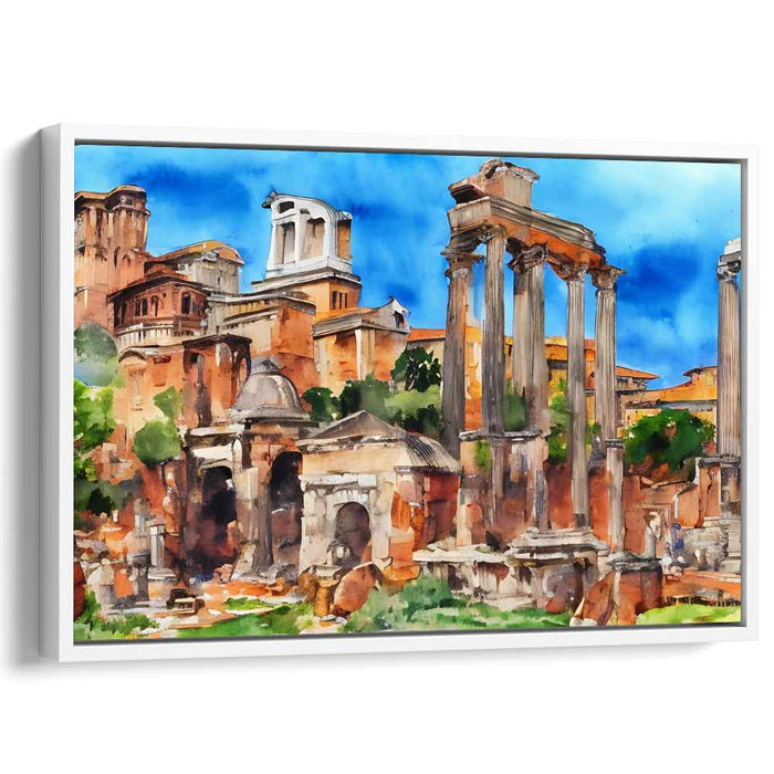 Serene Aquatic Symphony: Watercolor Elegance of Classical Antiquity