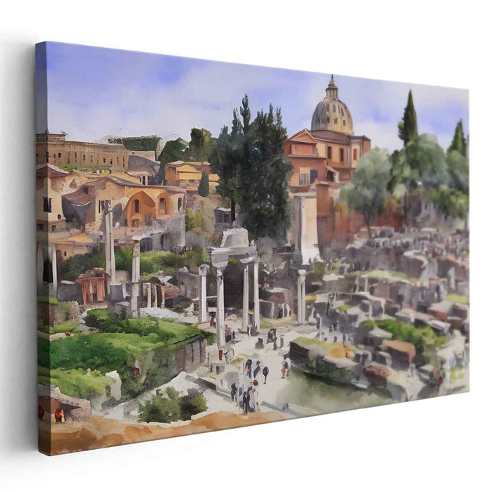 Ancient Echoes Revealed: A Glimpse into Ancient Grandeur Canvas Art Print