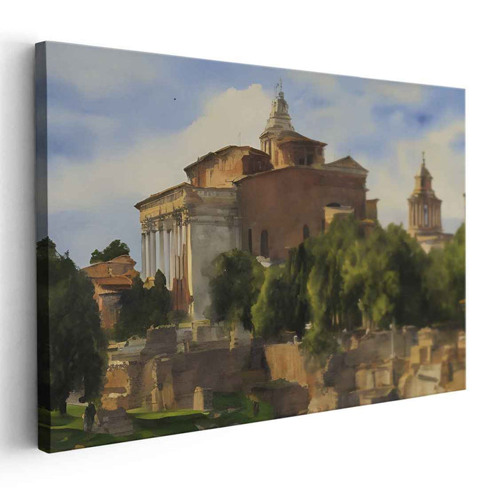 Watercolor Roman Forum #126