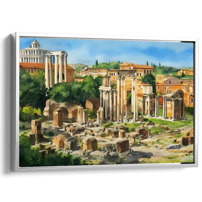 Forum Echoes: Serene Roman Forum Landscape Canvas Art
