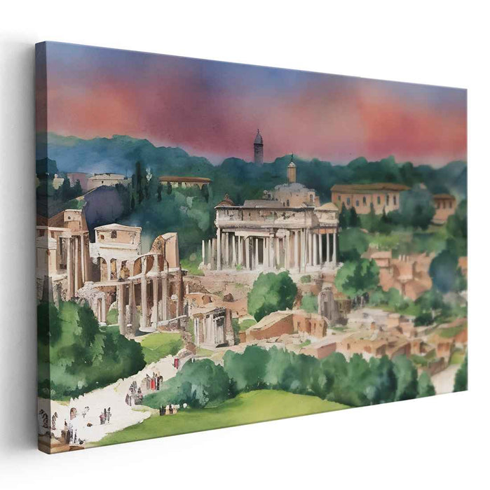 Watercolor Roman Forum #134