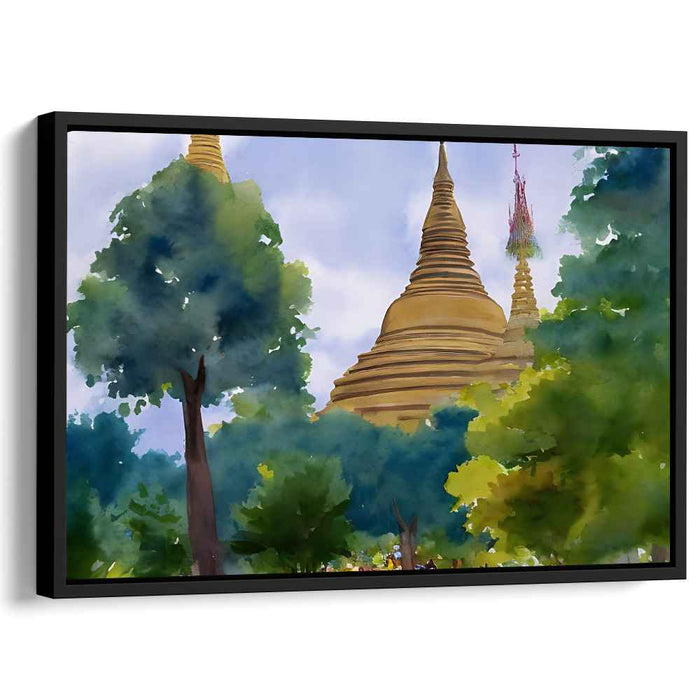 Watercolor Shwedagon Pagoda #108