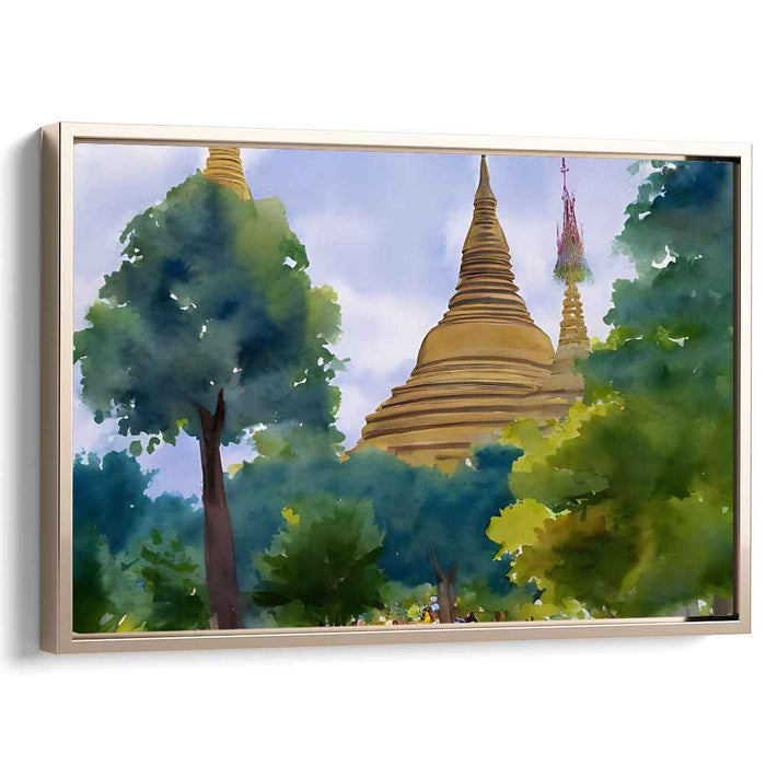 Watercolor Shwedagon Pagoda #108