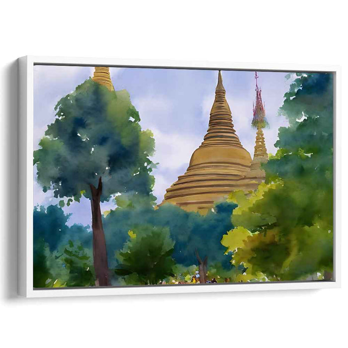 Watercolor Shwedagon Pagoda #108