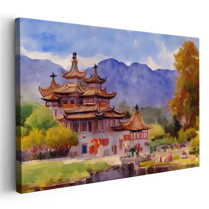 Watercolor Summer Palace #111