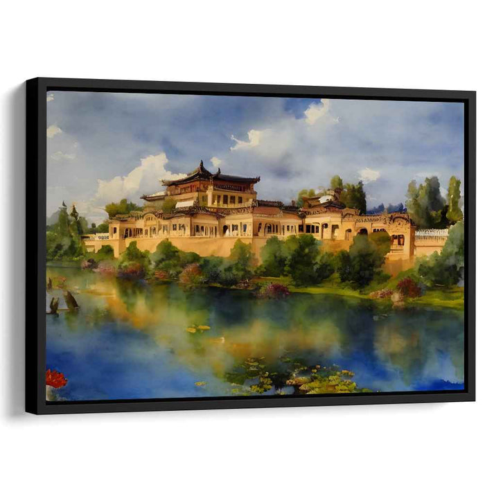 Empress Gardens: Chinese Palace Watercolor Landscape