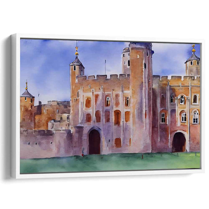 Whispers Of Citadel Love: Romantic Watercolor Painting of Historic Fortress