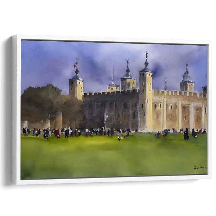 Inkling Towers Near Thames: Watercolor of the Tower of London