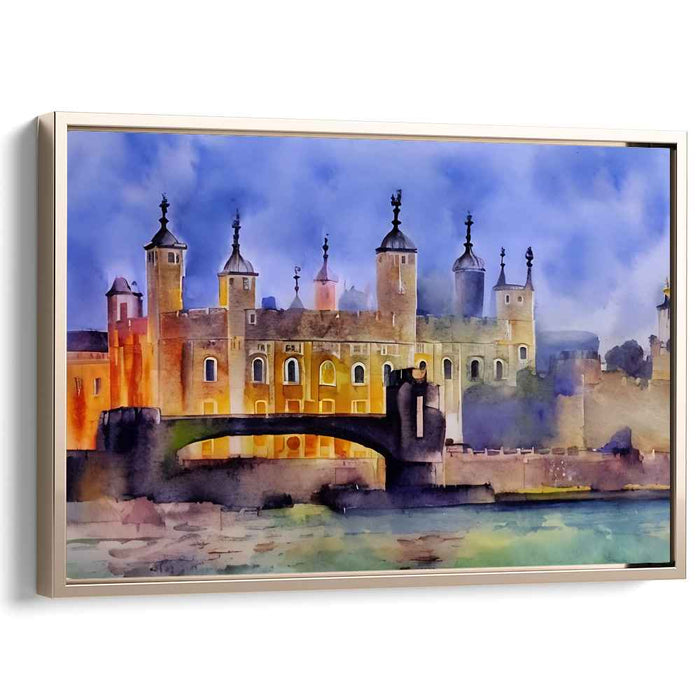 Aqueous Echoes of Timelessness: Watercolor Dreamscape of Historical Grandeur