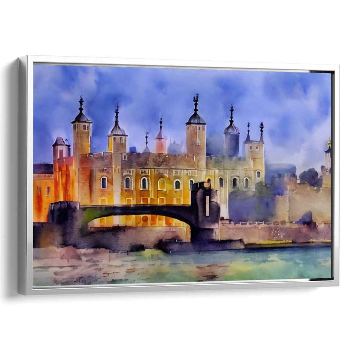 Aqueous Echoes of Timelessness: Watercolor Dreamscape of Historical Grandeur