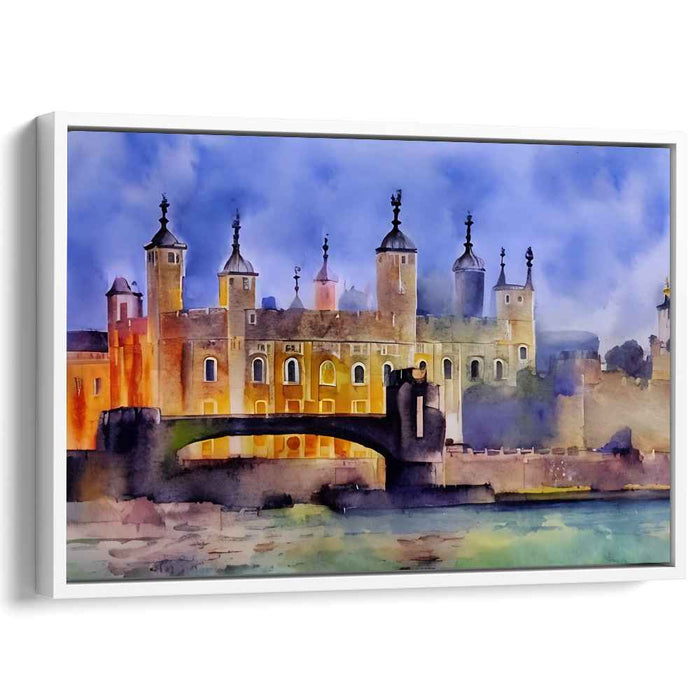 Aqueous Echoes of Timelessness: Watercolor Dreamscape of Historical Grandeur