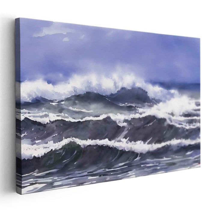 Mystic Waves: A Tranquil Marine Symphony Canvas Art Print