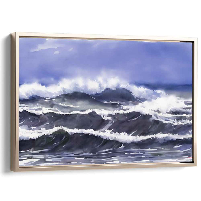 Mystic Waves: A Tranquil Marine Symphony Canvas Art Print